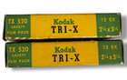 2pk Kodak Tri-x Super Speed Panchromatic Tx 520 Film Pack 2-1 4 X 3-1 4 Exp 1959