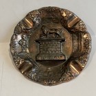 Vintage Battle Of Waterloo Bronze Tone Ashtray Round 6   