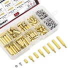 320 Pieces Male Female Hex Brass Spacer Standoff Screw Nut Assortment Kit  m2 5 
