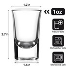Ruckae 12 Pack 1 Oz Shot Glasses Set With Heavy Base Clear Shot Glasses Bulk For