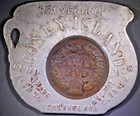 1906 Au-bu Indian Cent Encased Chamber Pot   Rare Coney Island   - Souvenir Luck