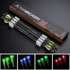 Toparchery 6 Pack 100  Pure Carbon  20  Crossbow Bolts Arrow  006 Or w 3led Nock
