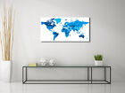 Canvas Print Painting Wall Art Picture Photo World Map Blue Home Room Decor