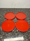 Set Of 4 Old German Beer Vintage Swirl Plastic Coasters  Queen City Brewing Co 