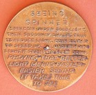 Rare General Electric Brass   Enamel Spinner W  Lighting Instructions Tray17-12