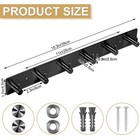 Coat Rack Wall Mount coat Hooks Hanging For Robes Towels Keys Hats Bags  black 