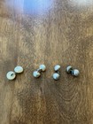 Vintage Mother Of Pearl Cufflinks Set Of 4  Round Stud button Cream Fashion