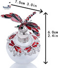 Dragonfly Decorative Glass Perfume Bottle Jeweled Enameled Fancy Crystal Perfume