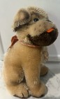 Vintage Steiff Mopsy Brown Plush Dog With Button ear Tag Articulating Head 5 