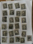 Us 3 Cent Used Postage Stamps Lot Off Paper Blue Historical Figures