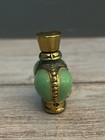 Vtg Green Crown Perfume Bottle Gold Top Wind Song 1 4oz Prince Matchabelli Read
