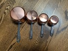 Williams Sonoma   Miu   Copper Plated Measuring Cups W Stainless Steel Handles