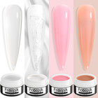 Solid Builder Gel For Nails  4 Colors Solid Builder Gel Non-sticky Clear Nude Pi