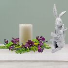 Purple Flowered Candle Rings 2pk  Set Of 2 Spring summer Candle Wreaths