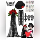 Toulite 16 Pcs Halloween Day Of The Dead Costumes Set For Woman men For Cosplay