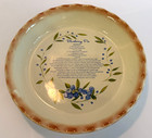 Vintage Nantucket Blueberry Pie Recipe Pie Plate 10  Scalloped Ceramic Baker