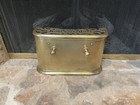 Rare Antique 19c English Brass Coal Fireplace Fender Surround    home Sweet Home   