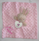 Parents Choice Pink Bunny My First Easter Security Blanket Baby Lovey Minky Dots