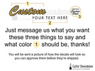 Custom Classic Two-line Guitar Headstock Waterslide Decals 
