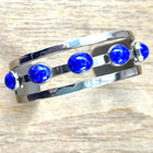 Vintage Taxco Sterling Silver Lapis Lazulli Bracelet 925 Modernist Jewelry