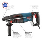 Rotary Hammer Sds Plus 1 Inch 8 Amp Bosch 11255vsr Bulldog Xtreme Corded Speed