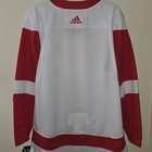 Detroit Red Wings Adidas Climalite Blank Away Jersey White Red Size 46 Nwt