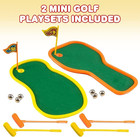 Kids Toy Outdoor Golf Game Playset 15pc Clubs Putter Storage Bag Metal wood