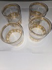 Vintage Culver Antigua 22k Gold Rocks Old Fashioned Glasses Set Of 4