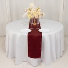 Burgundy Satin 12x108  Table Runner Lustrous Wedding Party Catering Decorations