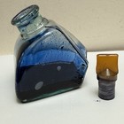 Swan Last Drop Tipper Ink Bottle Aqua Glass No 687097 Antique 1921 Bung Ink  m 