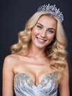 Classy Austrian Rhinestone Crystal Tiara With Hair Combs Bridal Pageant T1536