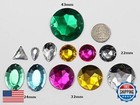 Allstarco 28x8mm Green Emerald Ch18 Flat Back Teardrop Sew On Beads For Craft