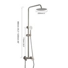 Brushed Nickel Bathroom Shower Faucet Set 8  Rain Shower Head   Hand Sprayer Tap