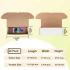Wiftrey 12x4x4 Inches Shipping Boxes Pack Of 20  White 12x4x4  20