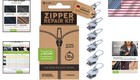 Large Silver Zipper Pull Replacement Set     7 Pieces For Easy Zipper Repair