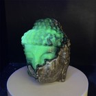 2 9lb 4 7  Natural Volcano Agate Buddha Head Statue Quartz Crystal Carving Heal