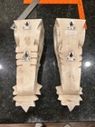 Carved Solid Wood Vintage Corbels 11 5    Brackets Antique White Gold