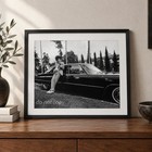 Jimi Hendrix Beverly Hills Ca 1968 8x10 Black   White Photo Print