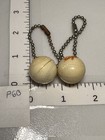 Vintage Baseballs Balls Sports Lucky Charm Good Luck Lot Of 2 Keychain Key Ring
