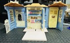 Mattel Barbie 1998 Family Cottage Blue Fold Out Dollhouse Vintage Dream Town Toy