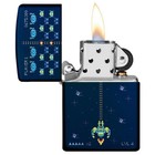 Zippo Windproof Lighter Pixel Game Design Navy Matte Finish 49114