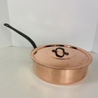 Baumalu Copper 10  Fry Pan 3    Deep With Lid Made In France Saut  
