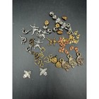 Vintage Mixed Metal Beads Charms Pendants Lot Figural Jewelry Making Craft