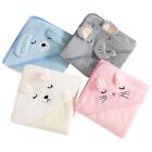 Cartoon Animal Baby Bath Towels Soft Newborn Hooded Blanket Toddler Bathrobe