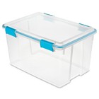 Sterilite 54-qt Clear Plastic Stackable Storage Bin W  Gasket Latch Lid  8 Pack
