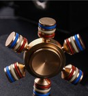 Brass Fidget 6 Point Hand Spinner Finger Gyro Toy Edc Focus Stress Reliever Diy-
