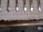 6 Rogers 1937 First Love Pattern Soup Spoons Silverplate Is Great Handles  8457