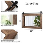 Aazzkang Wood Mirror Rectangle Large Rustic Wall Mirror 18 x26  With Framed B   