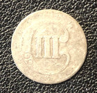 1852 Three 3 Cent Silver Piece United States Coin Coinage Nice 