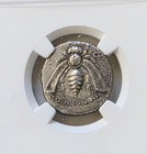 Ionia Ephesus Curved Wing Bee Tetradrachm Ngc Ch Xf Ancient Silver Coin